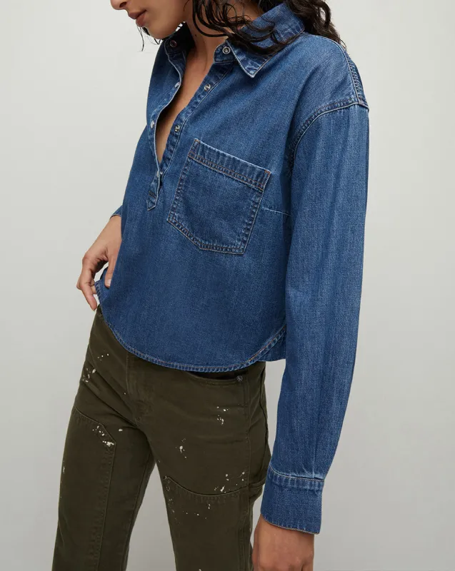 Avola Chambray Shirt sold by Veronica Beard