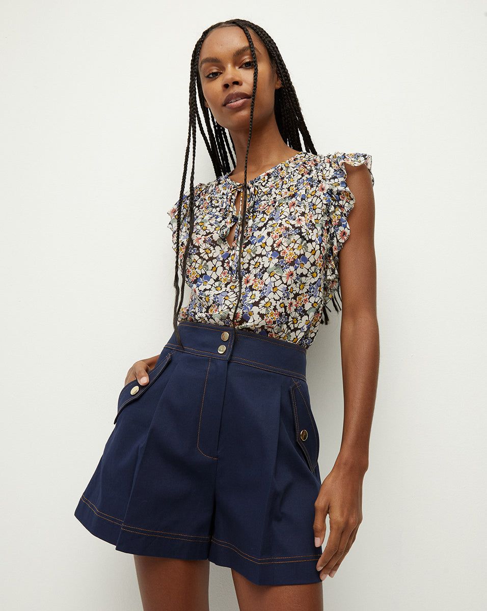 Ayan Floral Silk Top sold by Veronica Beard