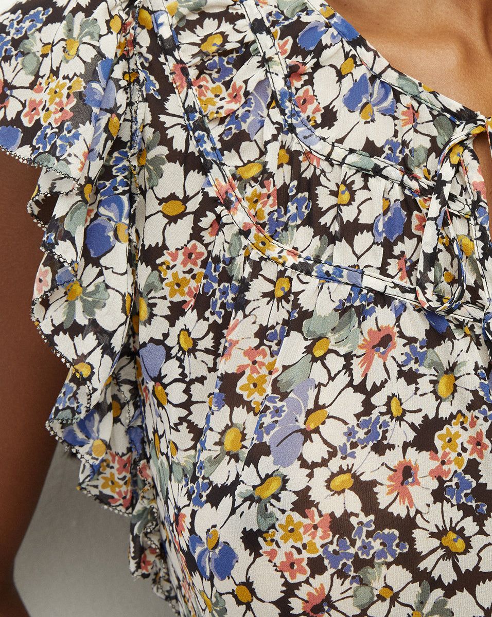 Ayan Floral Silk Top sold by Veronica Beard product image thumbnail 3