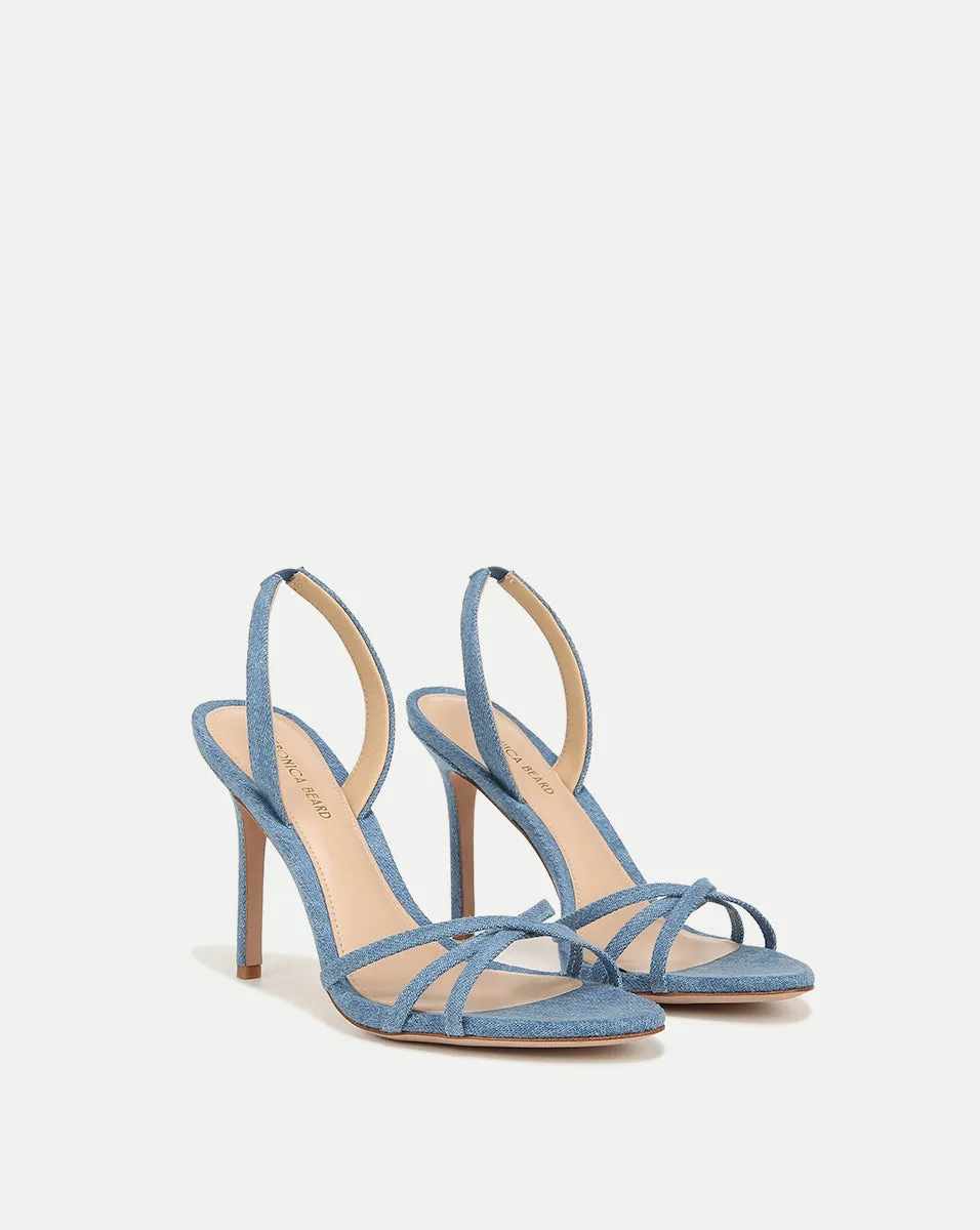 Adelle Denim Sandal sold by Veronica Beard product image thumbnail 2