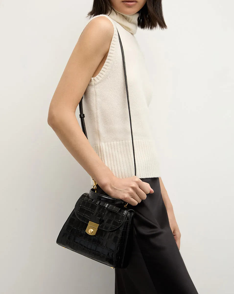 Croc-Embossed Crest Lock Bag sold by Veronica Beard product image thumbnail 2