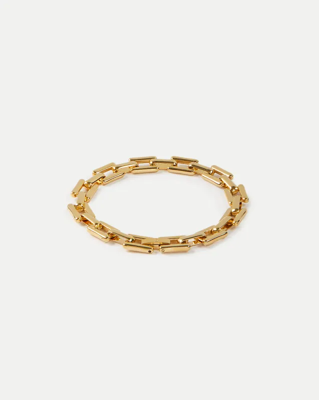 Gold Square Link Bracelet sold by Veronica Beard