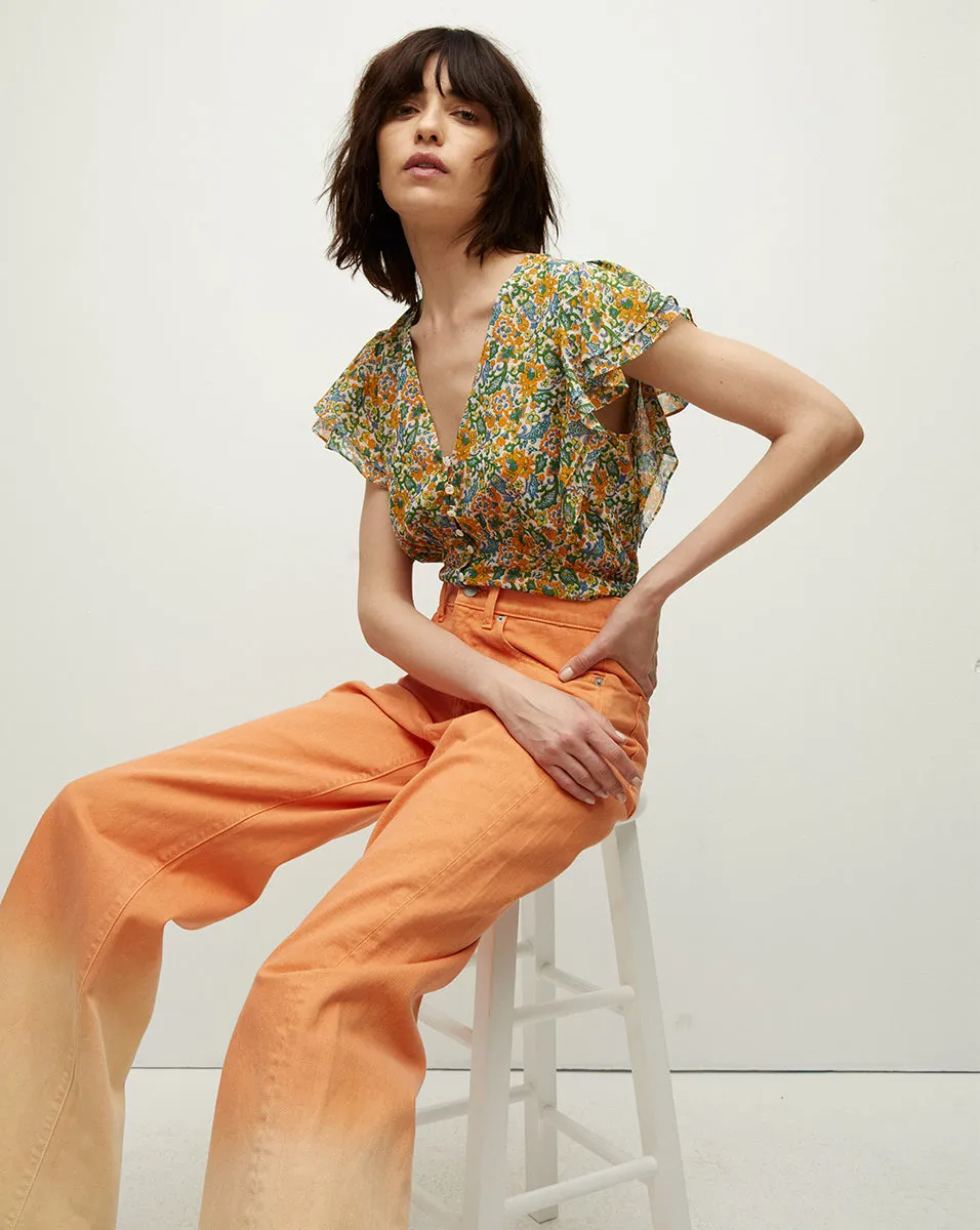 Polly Floral Top sold by Veronica Beard