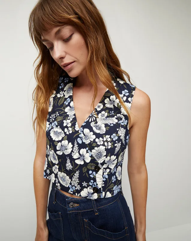 Brinkley Floral Crop Top sold by Veronica Beard