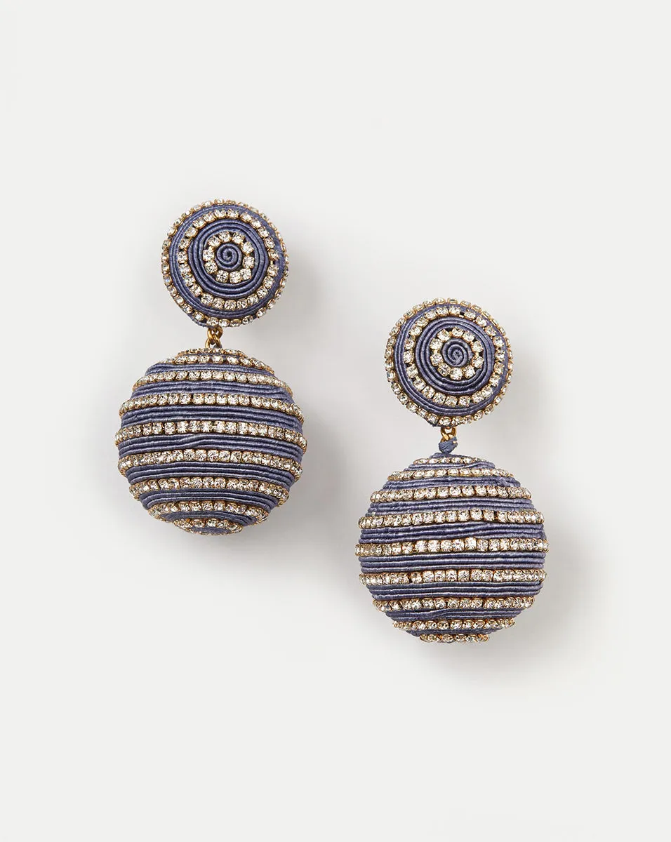 Crystal Blue Stripe Drop Earrings | Post Backing sold by Veronica Beard product image thumbnail 3