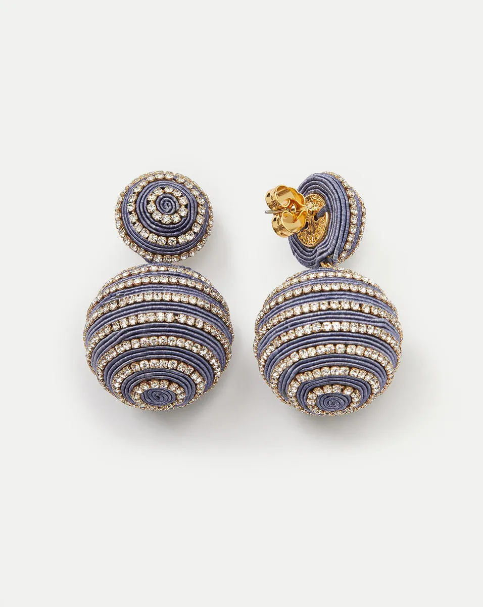 Crystal Blue Stripe Drop Earrings | Post Backing sold by Veronica Beard product image thumbnail 2