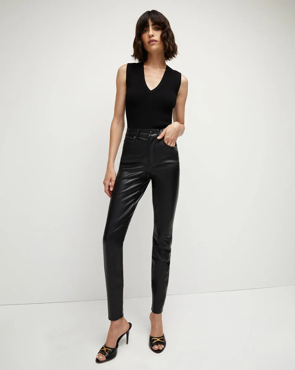Debbie Vegan Leather Skinny Pant sold by Veronica Beard