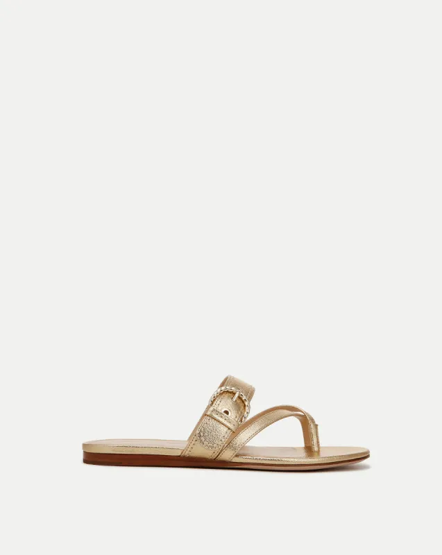 Salva Metallic Crisscross Sandal sold by Veronica Beard