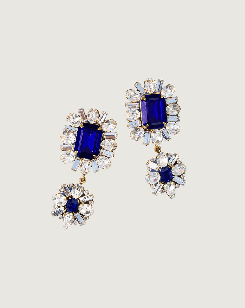 Sapphire Grand Dame Earrings sold by Veronica Beard