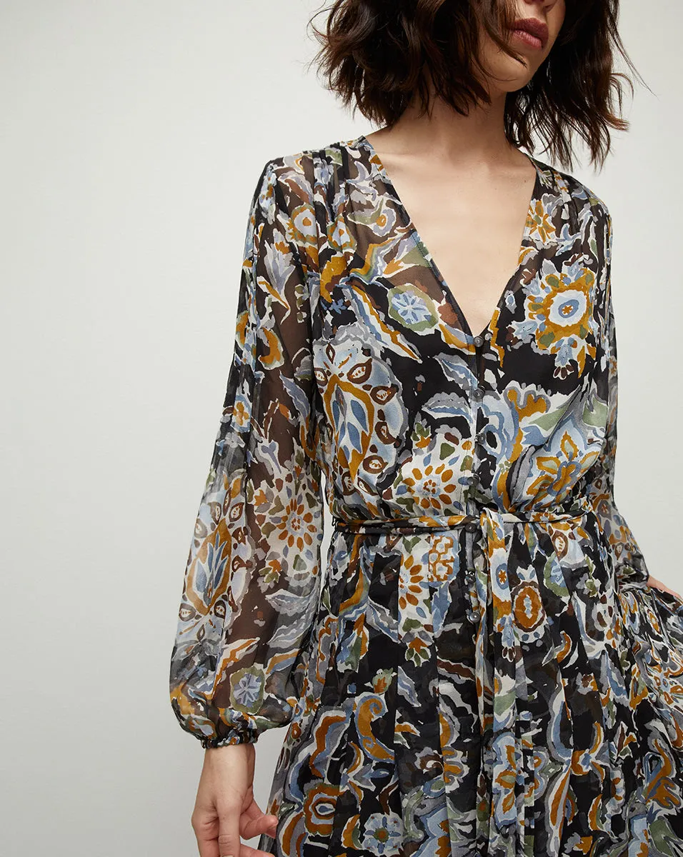 Elvita Brushstroke Maxi Dress sold by Veronica Beard product image thumbnail 4