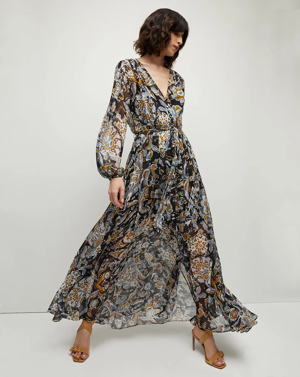 Elvita Brushstroke Maxi Dress sold by Veronica Beard