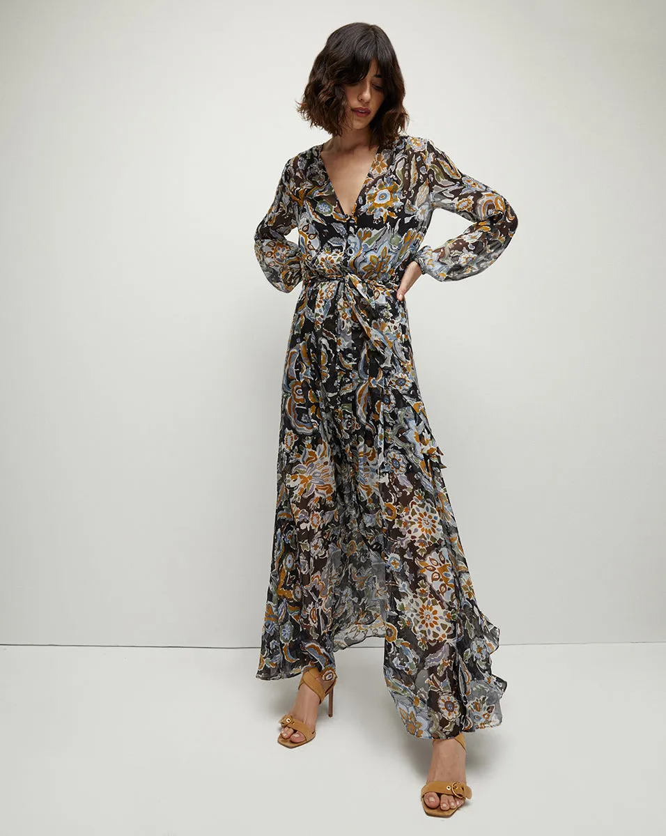 Elvita Brushstroke Maxi Dress sold by Veronica Beard product image thumbnail 3