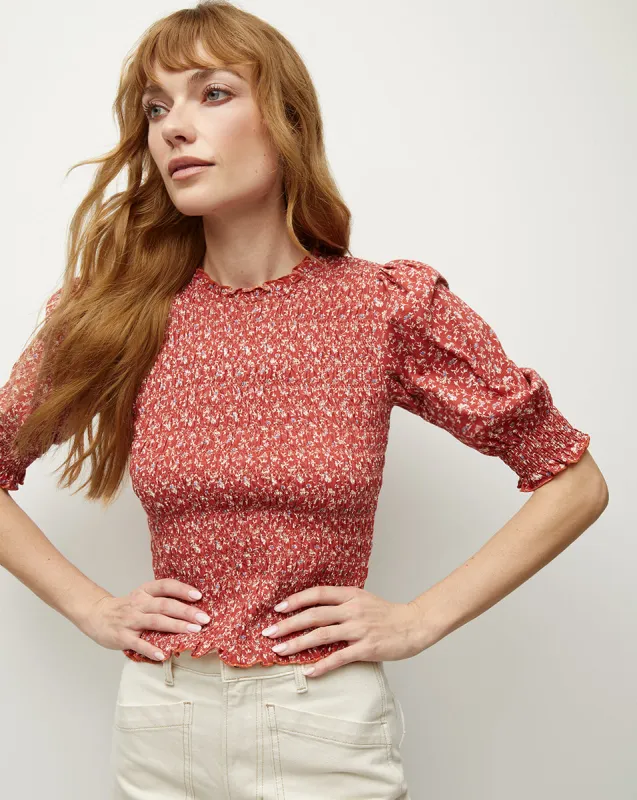 Langston Smocked Top sold by Veronica Beard