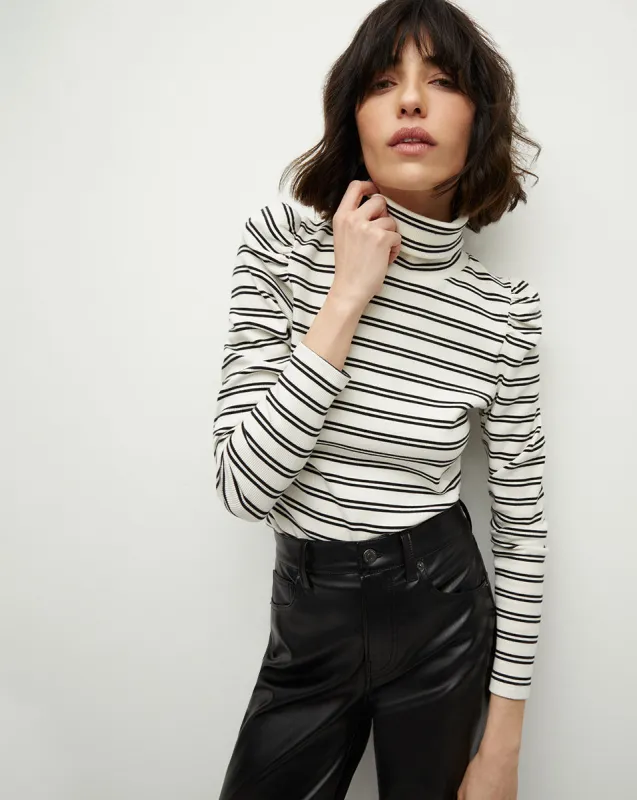 Cedar Striped Turtleneck made by Veronica Beard