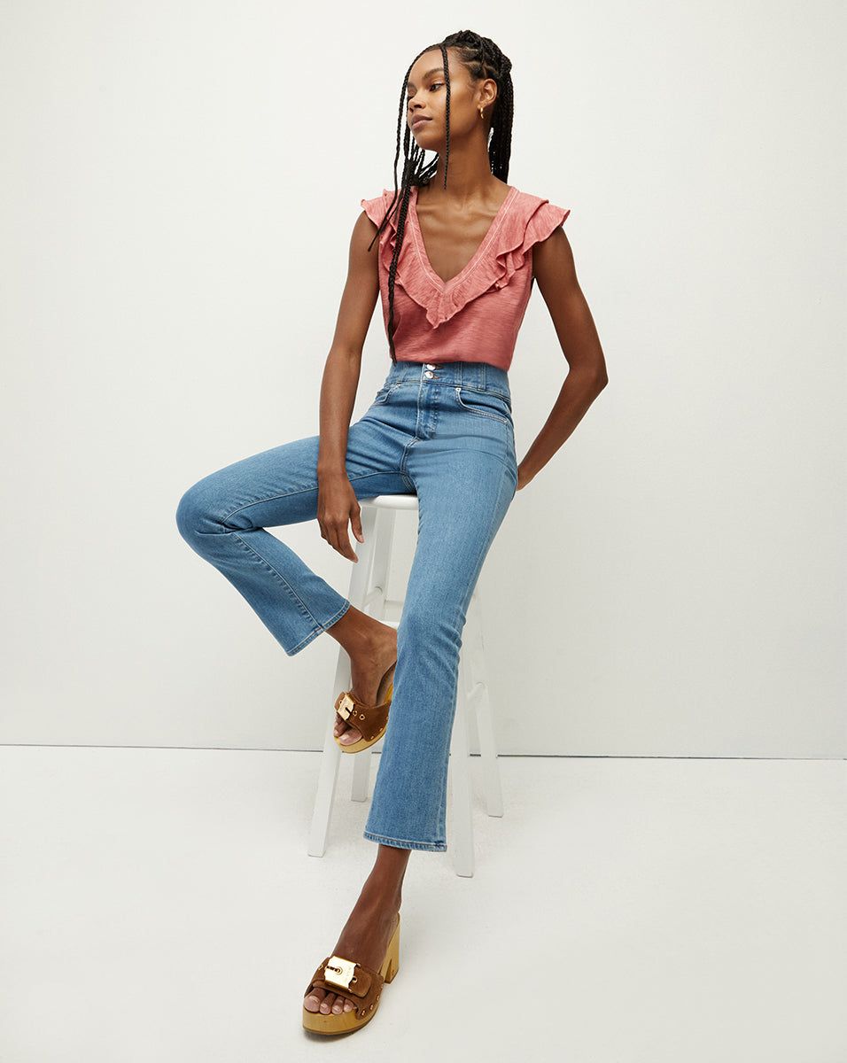 Ellerie Ruffled Cotton Tee sold by Veronica Beard product image thumbnail 2