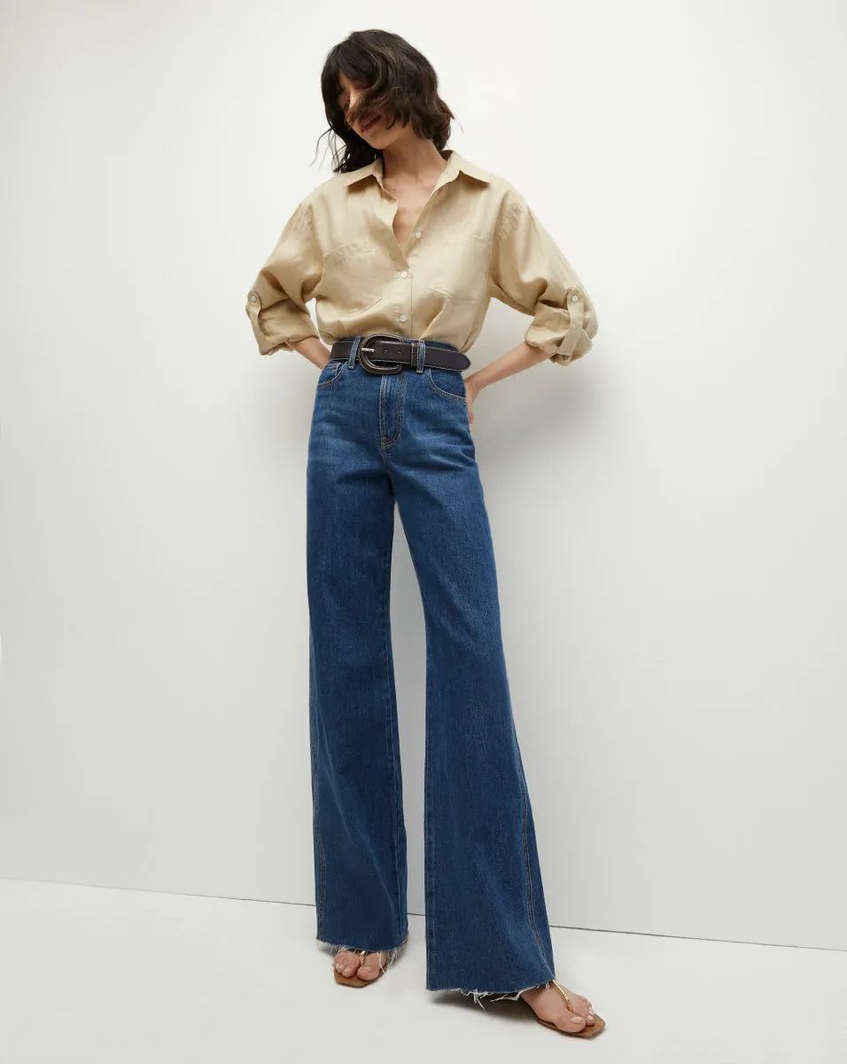 Gil Linen Button-Down Top sold by Veronica Beard product image thumbnail 3