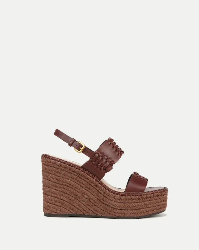 Riya Raffia Wedge Sandal made by Veronica Beard