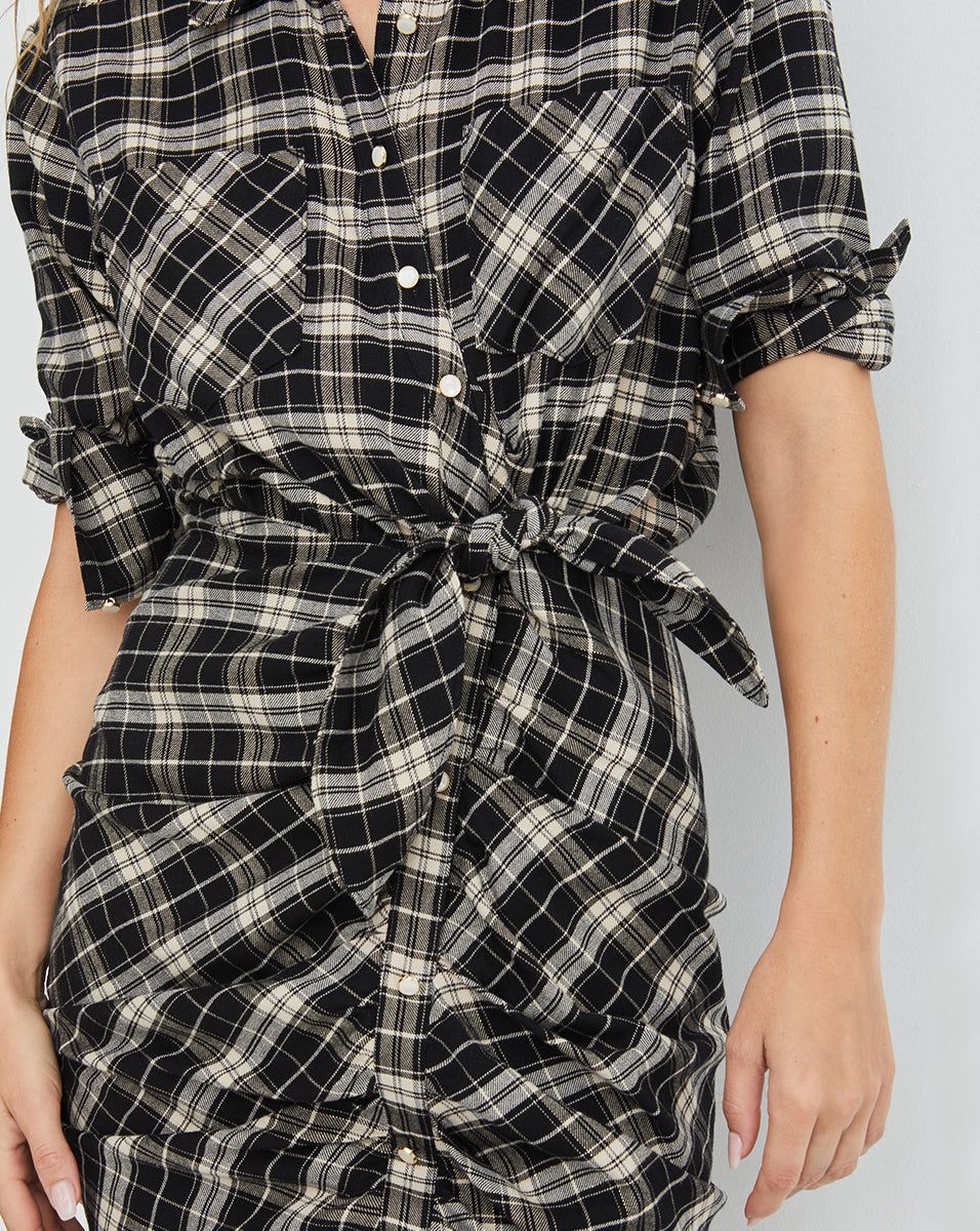 Sierra Plaid Shirtdress sold by Veronica Beard product image thumbnail 3