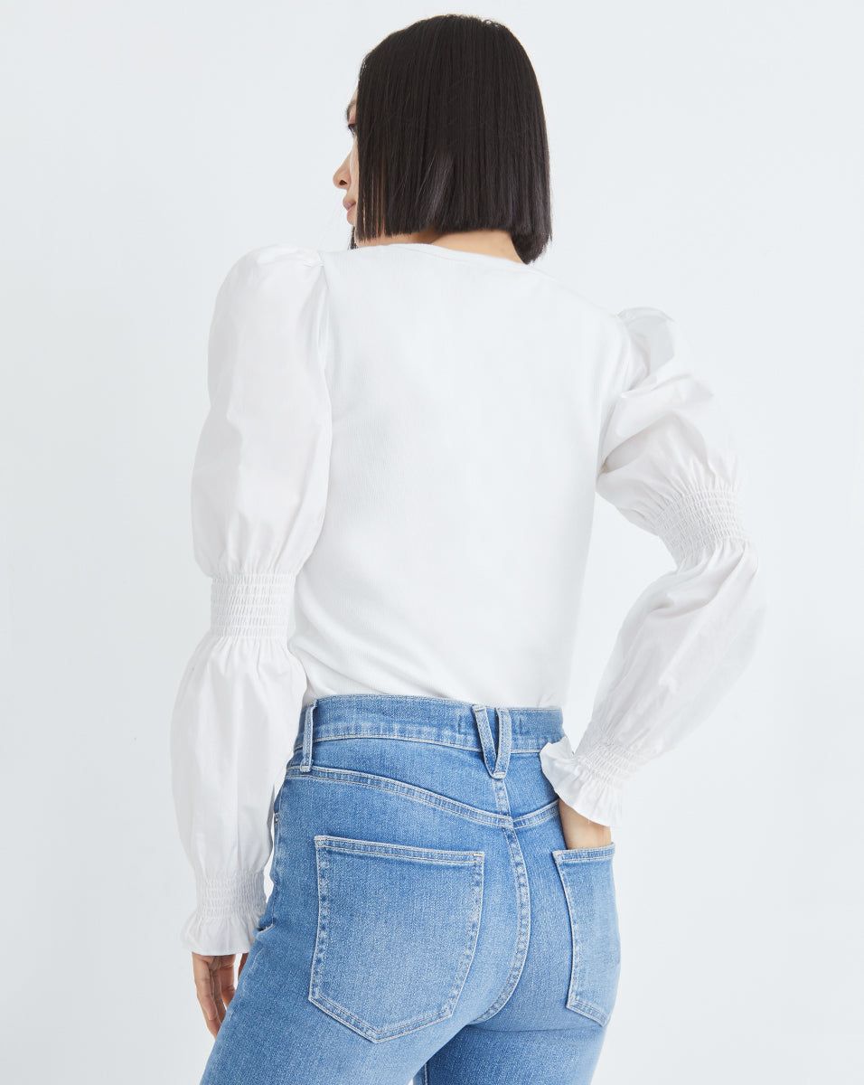 Fawn Puff-Sleeve Top sold by Veronica Beard product image thumbnail 7