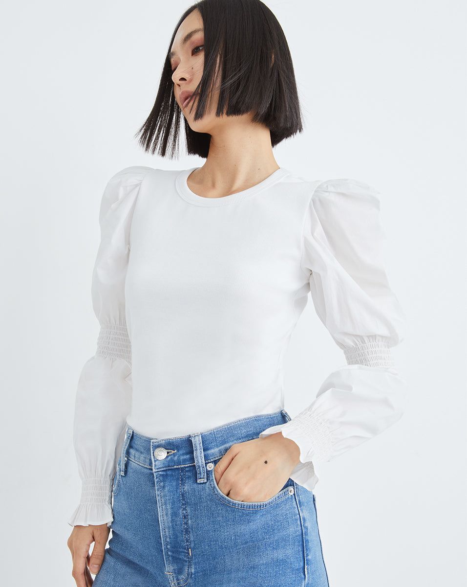 Fawn Puff-Sleeve Top sold by Veronica Beard product image thumbnail 4