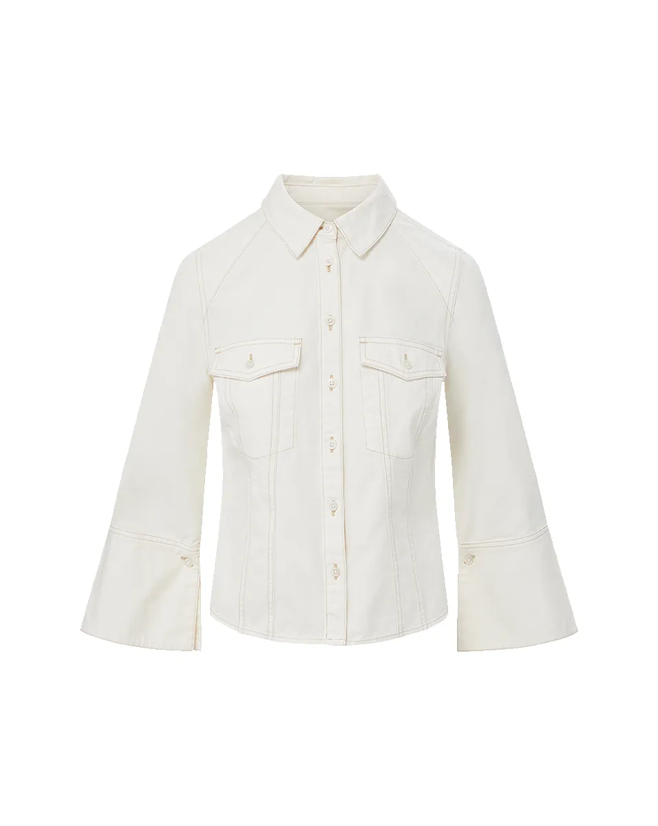 Tivi Denim Shirt sold by Veronica Beard product image thumbnail 4