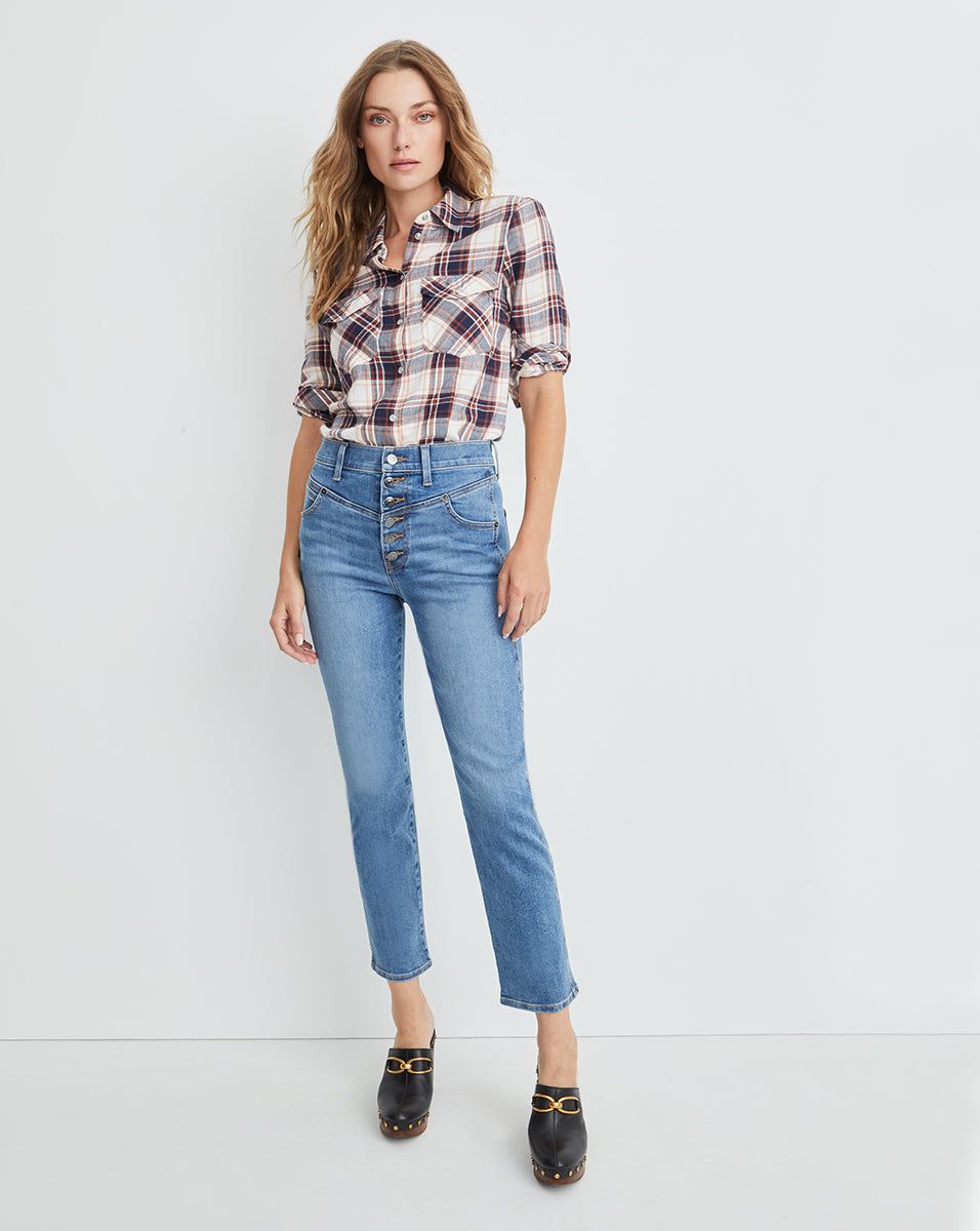 Ryleigh Slim-Straight Jean | Front Yoke sold by Veronica Beard