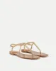 Amelia T-Strap Metallic Sandal sold by Veronica Beard