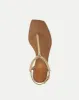 Amelia T-Strap Metallic Sandal sold by Veronica Beard