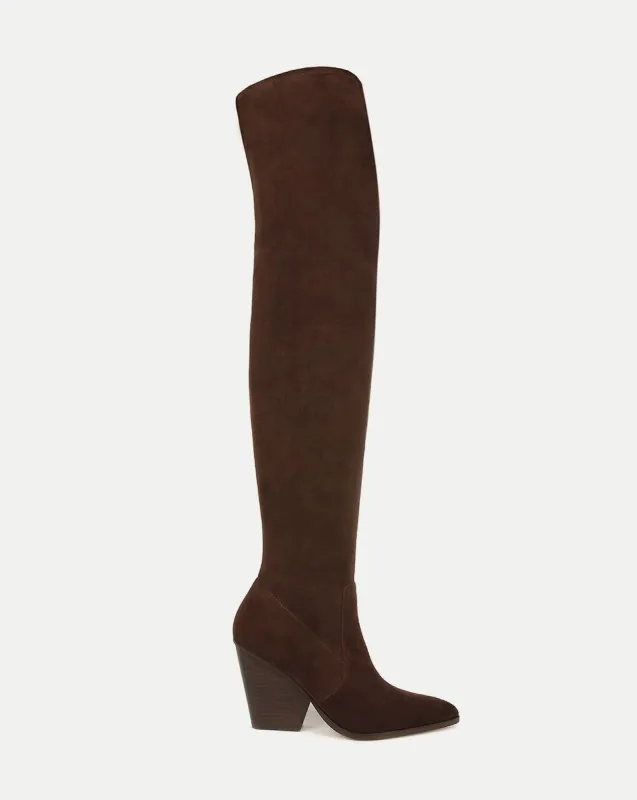 Lalita Over-the-Knee Suede Boot sold by Veronica Beard