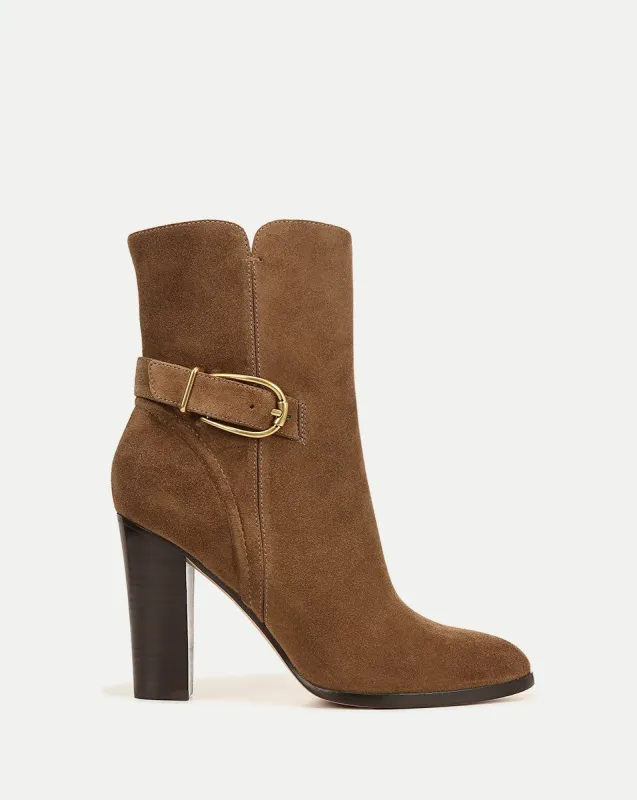 Viv Suede Ankle Bootie sold by Veronica Beard