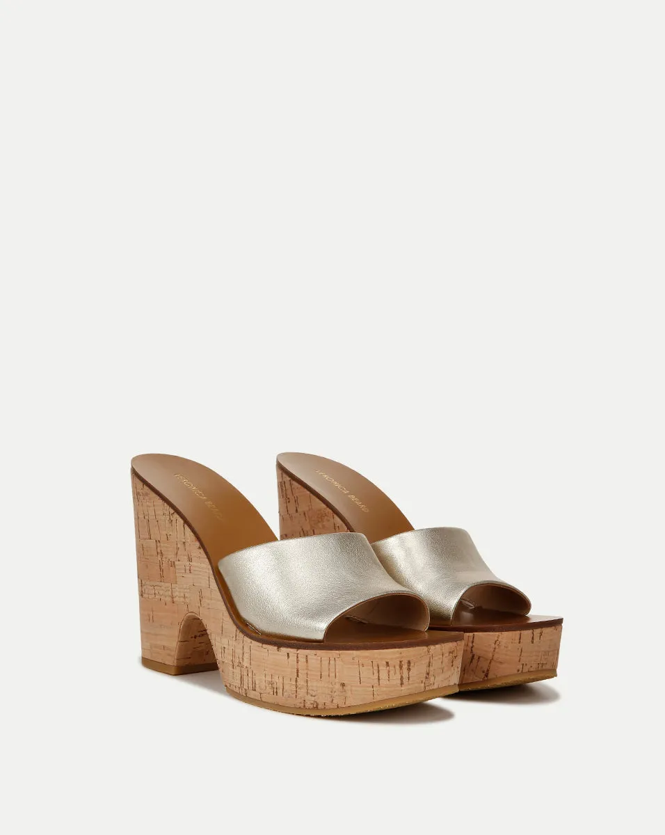 Paulita Metallic Wedge Sandal sold by Veronica Beard product image thumbnail 2