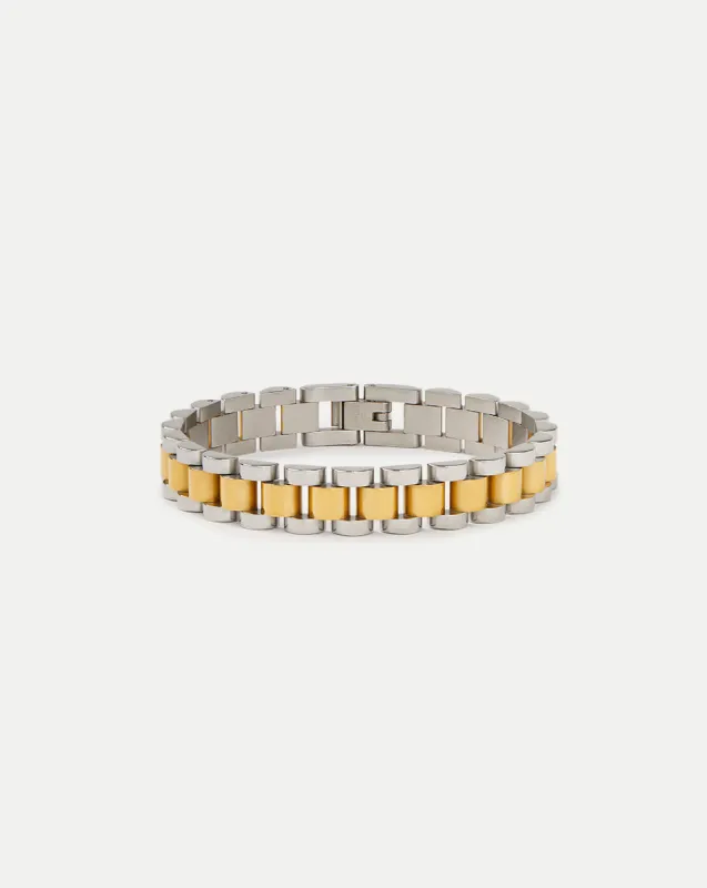 Gold and Silver Watch Band Bracelet sold by Veronica Beard
