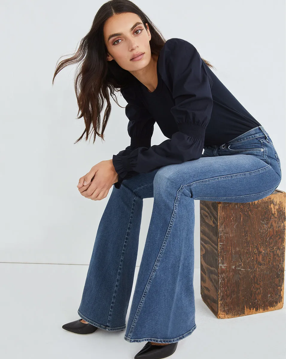 Fawn Puff-Sleeve Top sold by Veronica Beard