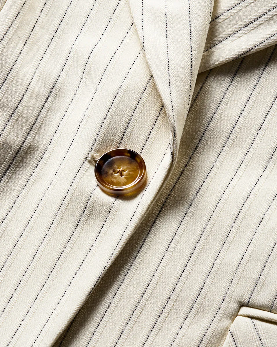 Battista Pinstriped Dickey Jacket sold by Veronica Beard product image thumbnail 3