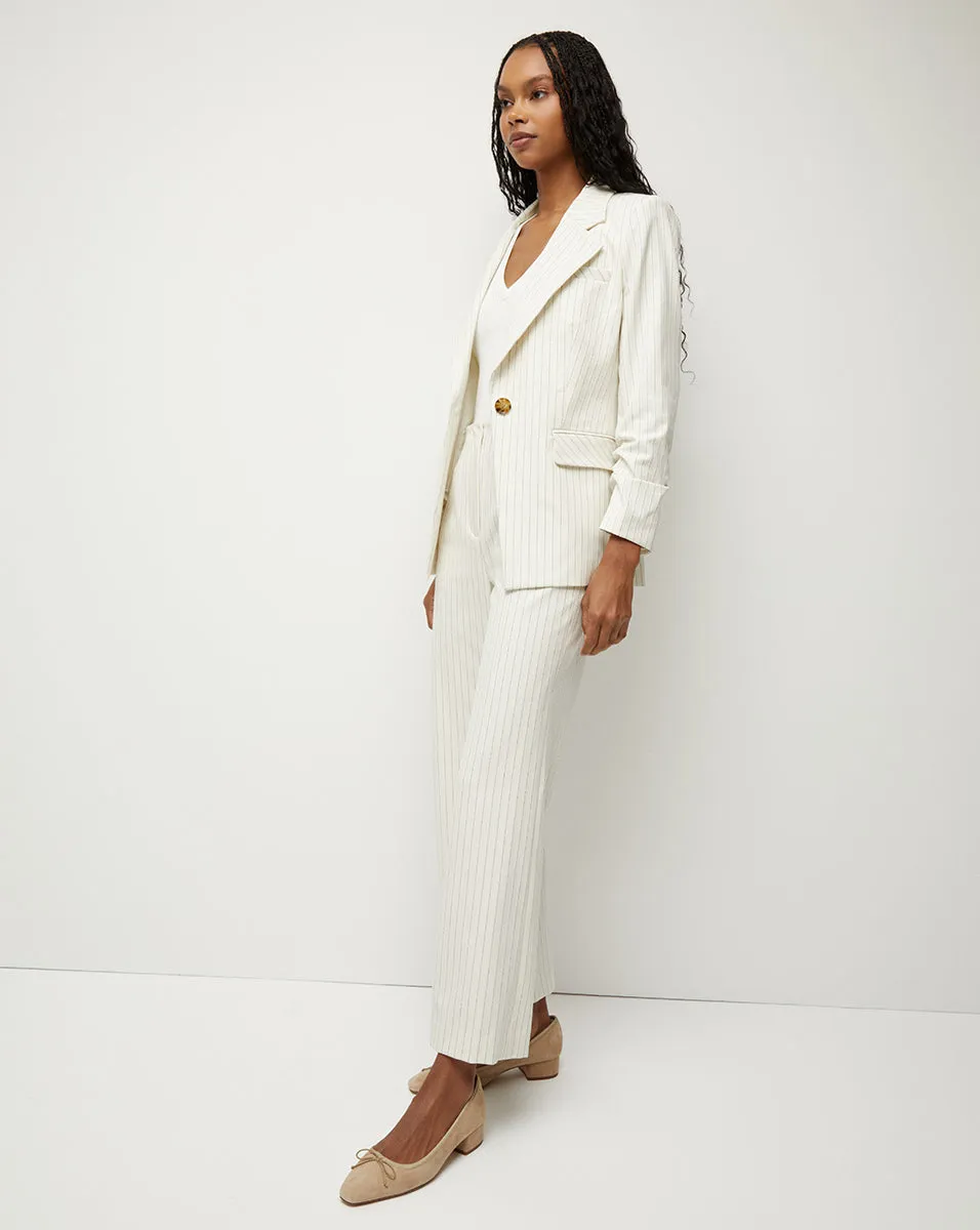 Battista Pinstriped Dickey Jacket sold by Veronica Beard product image thumbnail 2