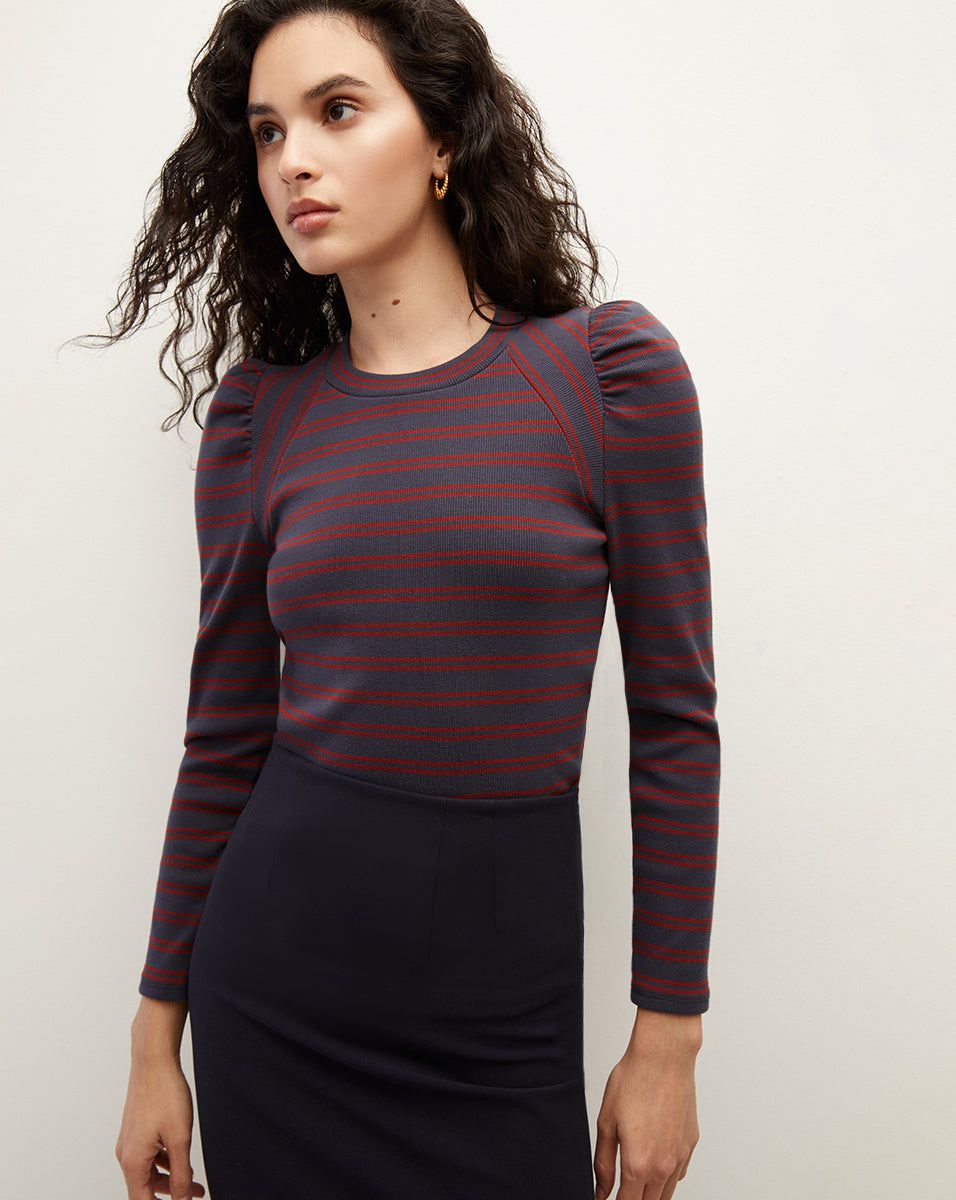 Delano Puff-Sleeve Top sold by Veronica Beard