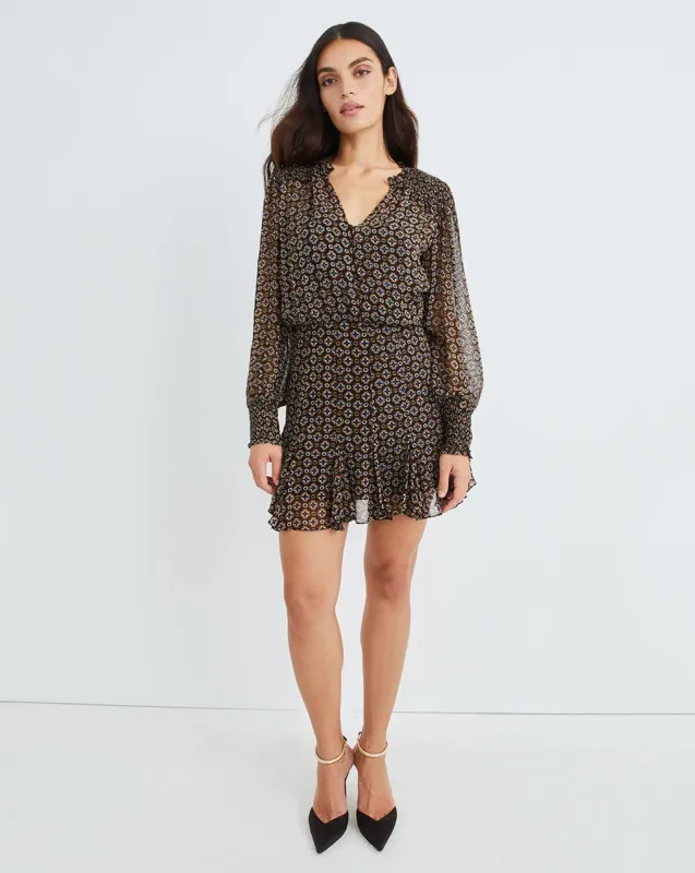 Sacchi Token-Print Dress sold by Veronica Beard