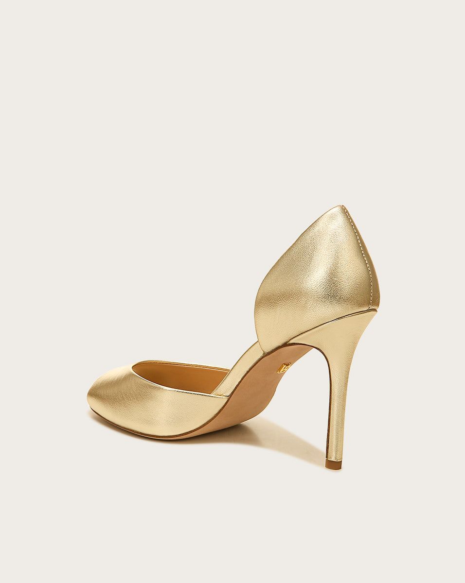 Gadot Peep-Toe Pump | Metallic Leather sold by Veronica Beard product image thumbnail 4