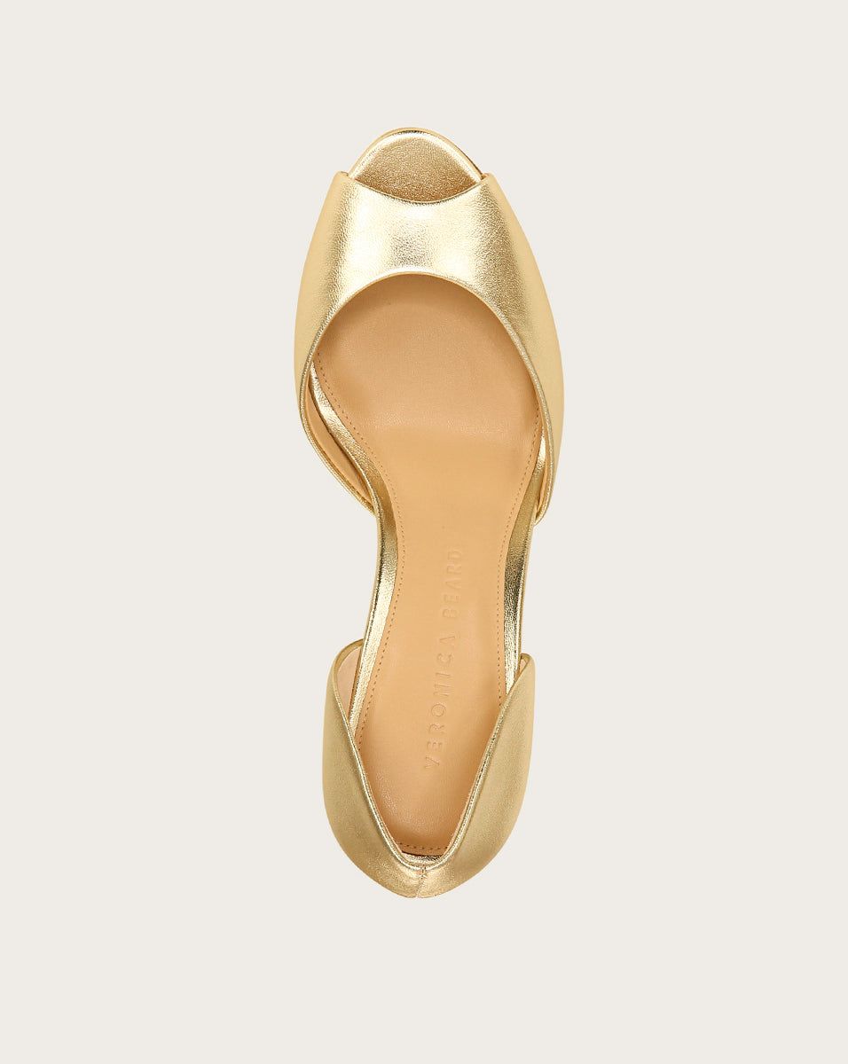 Gadot Peep-Toe Pump | Metallic Leather sold by Veronica Beard product image thumbnail 3