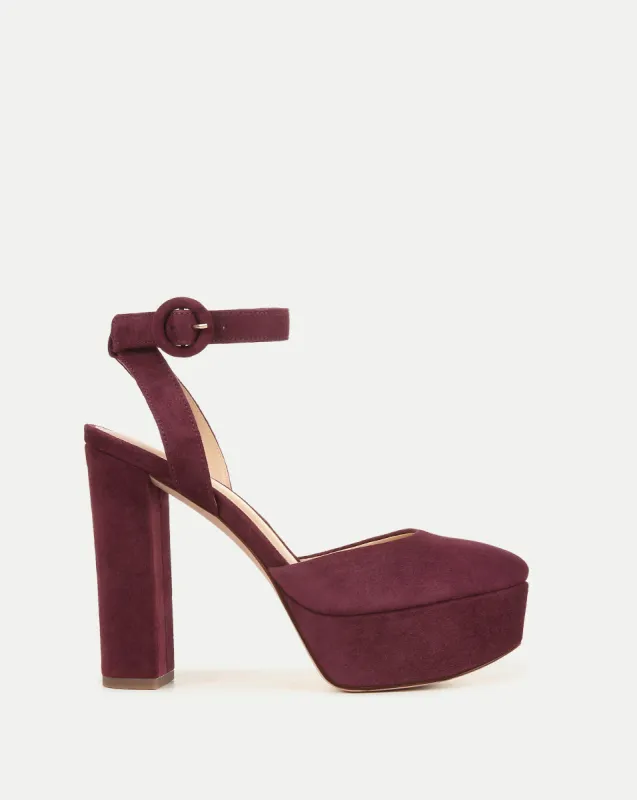 Magda Suede Platform Heel sold by Veronica Beard
