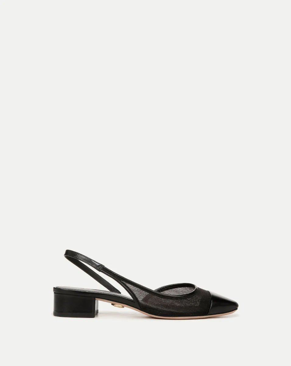 Cecile Mesh Cap-Toe Slingback sold by Veronica Beard