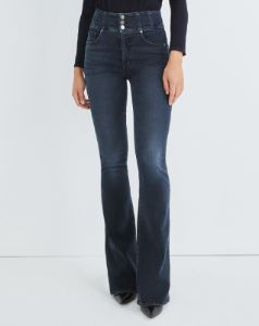 Beverly Skinny-Flare Jean | Corset Waist sold by Veronica Beard