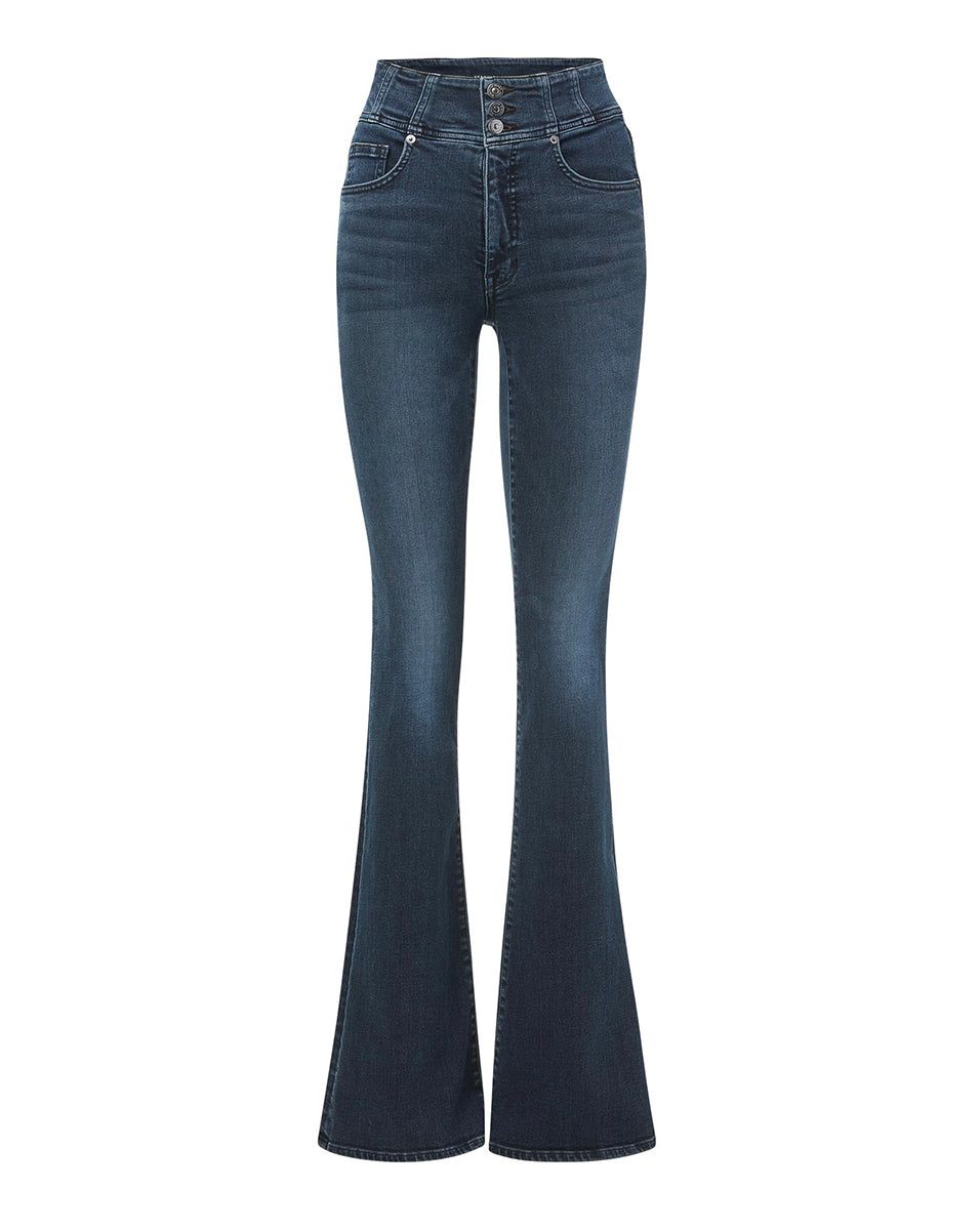 Beverly Skinny-Flare Jean | Corset Waist sold by Veronica Beard product image thumbnail 4