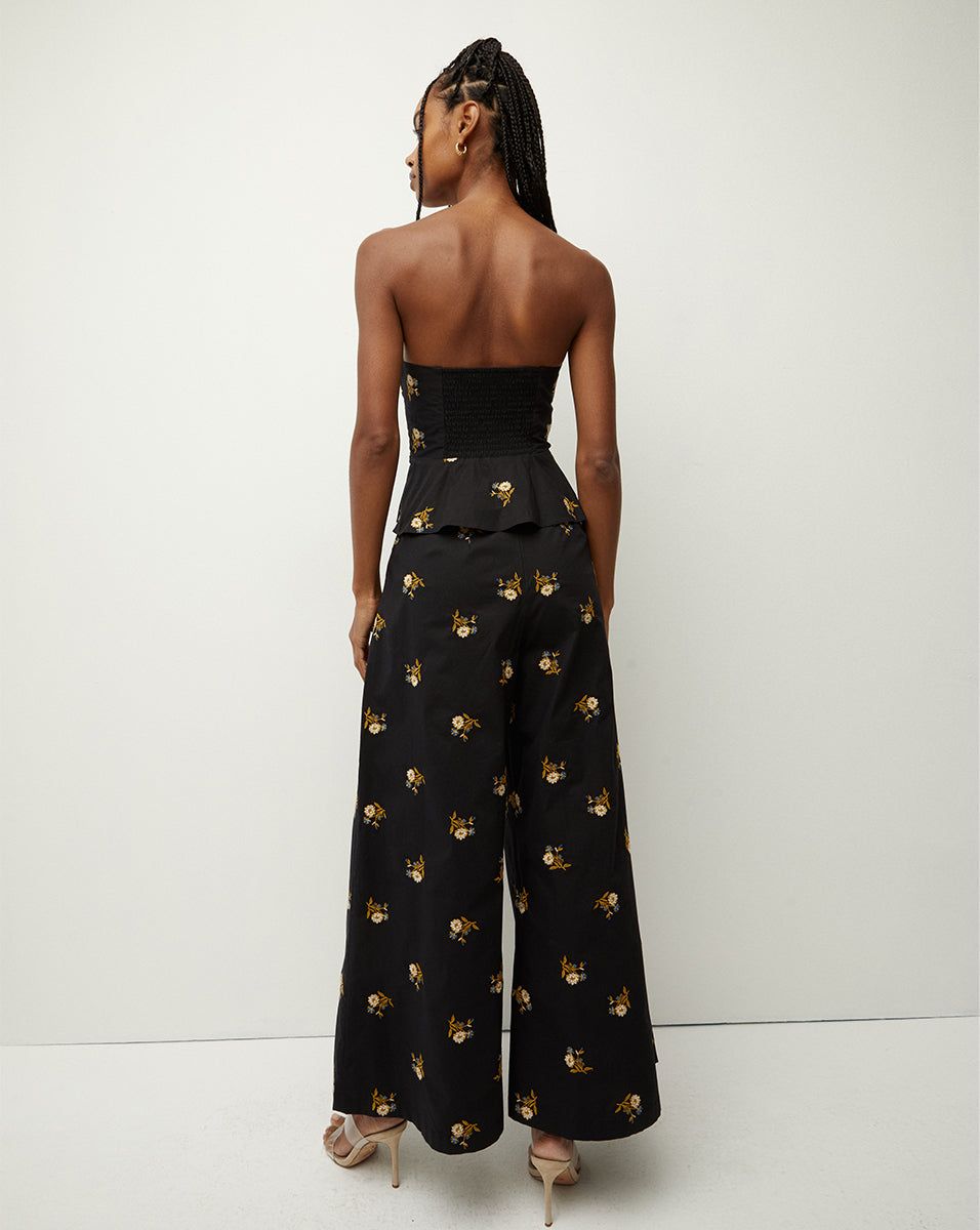 Mazum Floral-Embroidered Wide-Leg Pant sold by Veronica Beard product image thumbnail 4