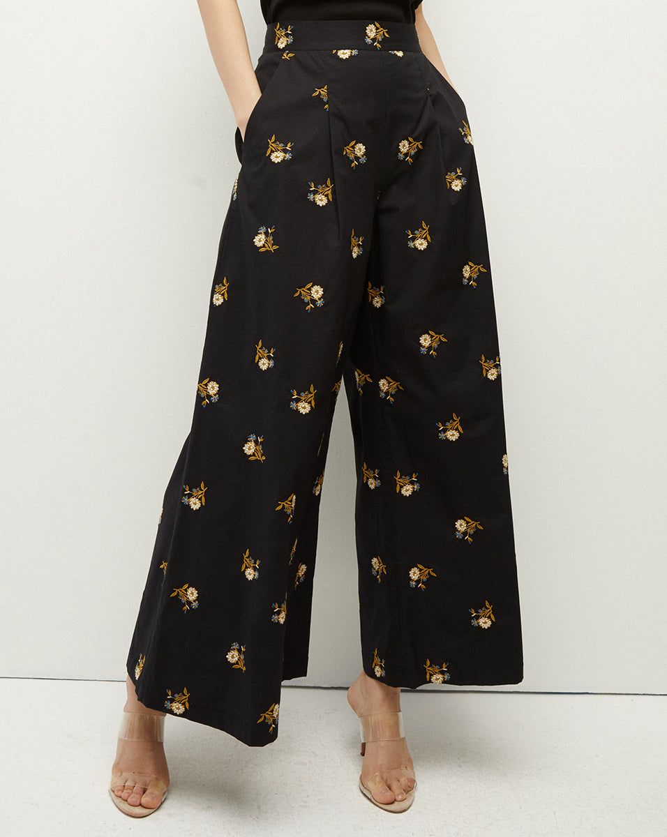 Mazum Floral-Embroidered Wide-Leg Pant sold by Veronica Beard product image thumbnail 2