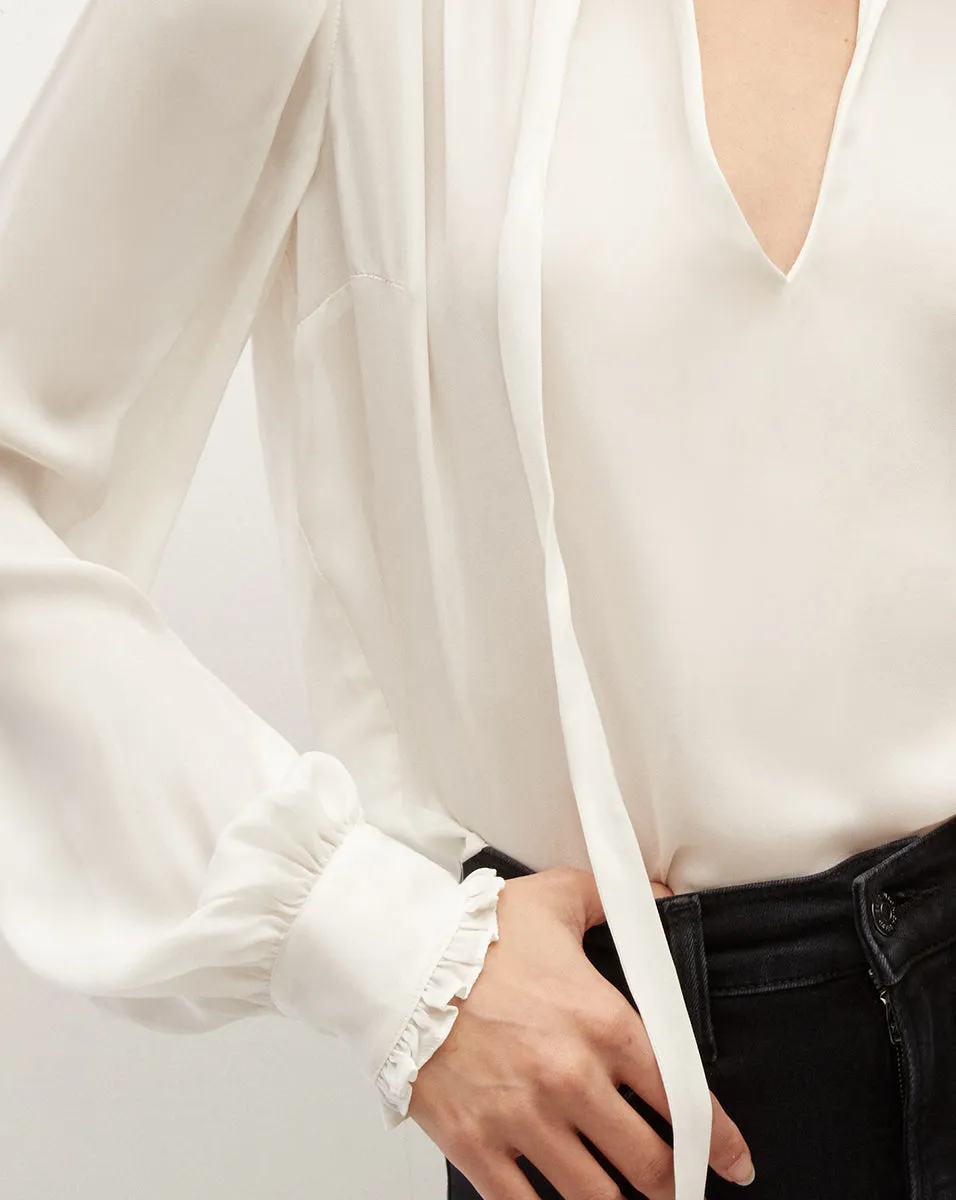 Louama Tie-Neck Top sold by Veronica Beard product image thumbnail 3