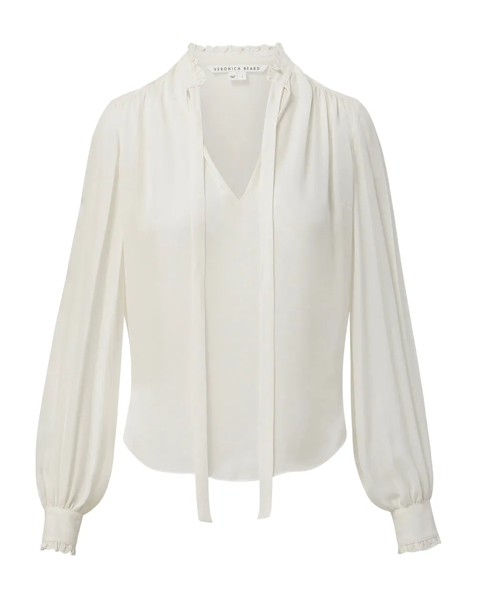 Louama Tie-Neck Top sold by Veronica Beard product image thumbnail 5