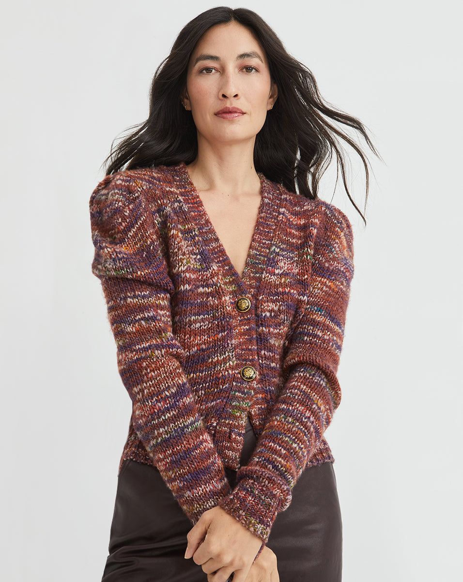 Amosa Space-Dyed Cardigan sold by Veronica Beard