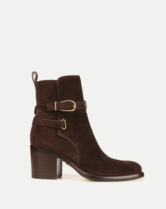 Sohelia Suede Ankle Bootie sold by Veronica Beard