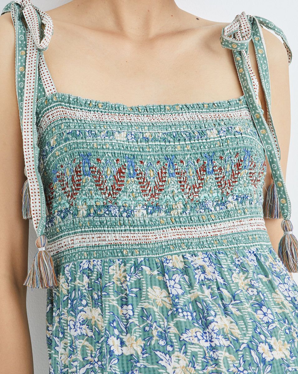 Benita Floral-Striped Maxi Dress sold by Veronica Beard product image thumbnail 3